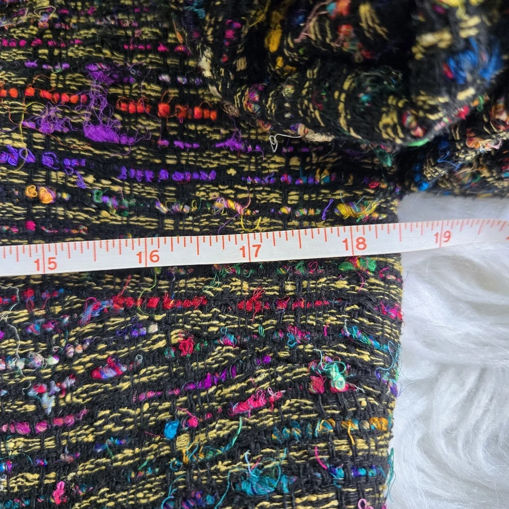 ANN MAY Size 6 Silk‎ Woven Dark Colorful Career Blazer Jacket Academia Old Money - Picture 7 of 12